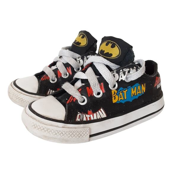 Converse Chuck Taylor All Stars DC Comics Batman 80th Low Top Sneakers Toddler 6 - Picture 1 of 11